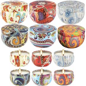 Phinicco Candle Tins for Candle Making 24 Pcs 2.5 OZ Empty Candle Tins with Lids Candle Jars for Making Candles Candle Containers for Making Candles Candle Tins Bulk (6 Colors)