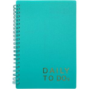 Cheneyboo Daily To Do List Planner Undated: To Do List Notebook, Daily Journal, 5.2"x7.5" Daily To Do List Planner Notebook with Water Intake Checklist, Meals Planner, Blue
