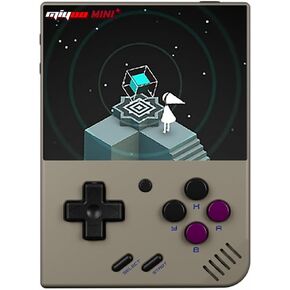 Miyoo Mini Plus Retro Gaming Console, Handheld Game Console with 3000mAh Battery 3.5'' IPS Screen, Compatible with a Large Variety of Classic Games. Support WiFi & RTC, Gray