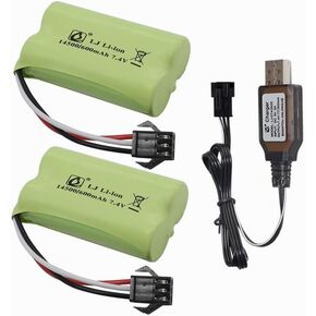 7.4v 600mAh Battery Li-ion Battery SM-3P لـ G03060R إصدار جديد من شاحنات RC C60 مع شاحن USB