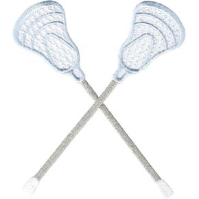 Lacrosse Sticks Patch Patch Sports ، الحديد على/خياطة على - أزياء للملابس
