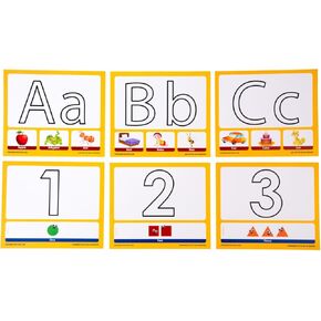 متعة ووظيفة ABC 123 PUTTY MATS - مجموعة من 35 - تعلم الحصير الأبجدية العجين - الحروف والرقم تعلم العد الحصير - 7 × 6 بوصات لكل منهما