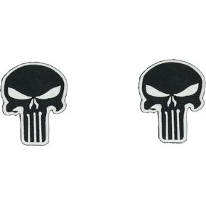 Punisher Skull Glow-in-the-dark-on-on/sew-on shoted patch for halloween contum/backpacks/hats ، (2 pcs)-by mr. patches