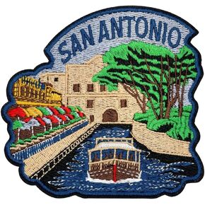Proud San Antonio Texas Patch - 3.75 بوصة ، حديد تكساس بارد على التصحيح - بقع سفر مقدمة للدولة لحقائب الظهر