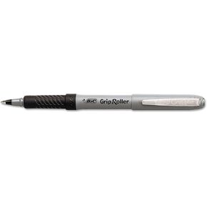 BIC Grip Stick Roller Pen ، الحبر الأسود.