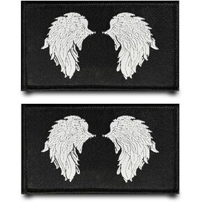 2 PCS Angel Wing Patch Funder Fastered Fortener Assorable Hook & Loop Thebique Embleque Tactical Military Patches for Backpacks و Scends و Weals و Joens و Acts و Hats و Sest