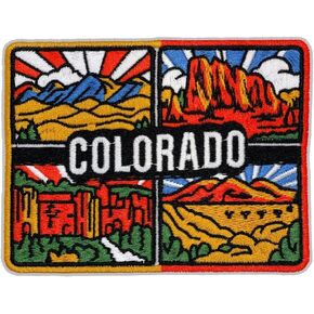 Proud Colorado Patch – 3 inches, Cool Rockies Colodora Patches – Embroidered Sew On/Iron On State Patches for Backpacks