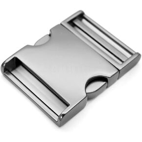 Craftmemore 1 PC 1-1/4 بوصة معدنية منحنية الجانبية القفل قفل القفل القابل للتعديل لحقائب الظهر الحزام