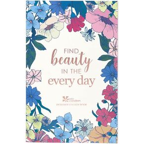 Erin Condren Flower Power Sticker Book - 12 ورقة ملصقات (529 ملصقات إجمالية) - موضوع تصميم قوة الزهور ، الحجم الصديق للورقة 5 "× 7.75" - شريط واش ، مجموعة من المعادن ، ونقلت