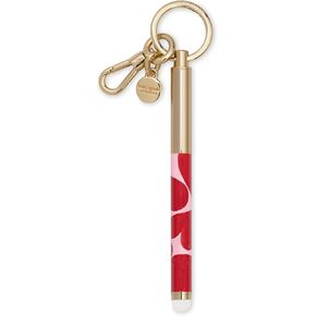 Kate Spade New York Metal Ink Pen مع طرف قلم ، قلم مفتاح حبر الحبر الأسود ، قلوب حلوة