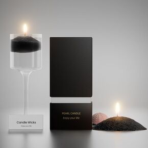 Grusosp Colored Pearled Candle 18oz مخصصة مسحوق شمعة شمع الطقم العائمة شمعة صنع شمعة DIY Sand مع 30 فتيل لعيد الزفاف تستمر حتى 120 ساعة (بلون الرمال)
