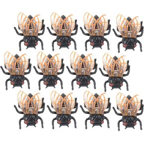20pcs البلاستيك الدماغ الذهبي cicada ، نموذج cicada مزيف ألعاب الحشرات محاكاة cicada تمثال يطير نكتة ألعاب مزحة ألعاب زهرة وعاء زهرة بونساي زخرفة أسود