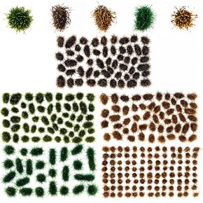 288 PCS Trufts Static Grass Thfts Selfficive Miniature Miniature Thfts Thfts Pasing Material Model Flower Diorama Grasses Cluster Gettion