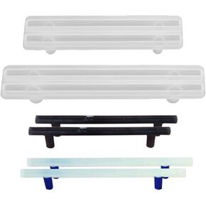 2 Pcs Tray Handle Resin Molds, Silicone Tray Handle Molds, Epoxy Resin Casting Molds with Two Sizes for DIY Art Craft Storage Cabinet Cupboard Serving Board Jewelry Tray Home Decor (Straight)