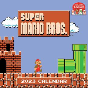 Super Mario 8 بت Retro 2023 التقويم الحائط: مع 4 بطاقات ممولة المكافأة