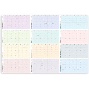 Large Wall Calendar 2025 (34.5 x 23 inches), 2025 Calendar Monthly Planner for Wall, Colorful Stylish Design, Horizontal Layout, Heavyweight Uncoated Text Paper (Comes Folded in Special Envelope).