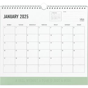 Letts Conscious Monthly Wall Malendar ، 12 شهرًا ، من يناير إلى ديسمبر ، 2024 ، واعتًا للبيئة ، وإعادة تدويرها بنسبة 100 ٪ ، 11.8 "× 10.625" ، حكيم (C082347-24)