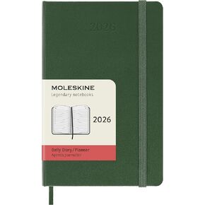 Moleskine Classic 12 Months 2026 Daily Planner ، غطاء صلب ، جيب (3.5 "× 5.5") ، Myrtle Green ، 400 صفحة