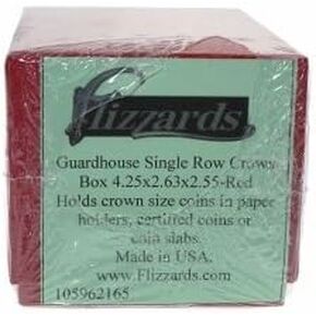 Red Guardhouse Single Row Slab أو Crown Coin Box 4.5x2.63x2.55