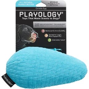 لعبة Playology Plush Crinker Dog Toy - متوسطة التجعيد - لعبة الكلب المعطر