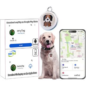 تعقب الكلاب-airtag الكلاب اليطواق-Airtag-pet tracker | Android و iOS Universal | لا شحن مطلوب | لا رسوم شهرية | يعمل مع أي طوق