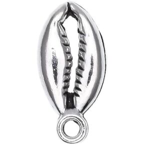 فيدريو حزمة من 80 قذائف Cowrie سحر المعلقات Silver Craft Supplies لمجوهرات صنع الملحقات التبتية للأساور قلادة DIY