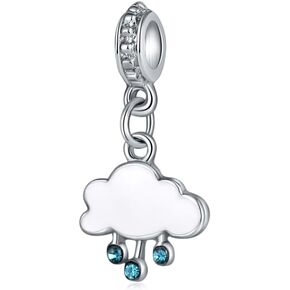 Dangle Clouds and Raindrops Charm