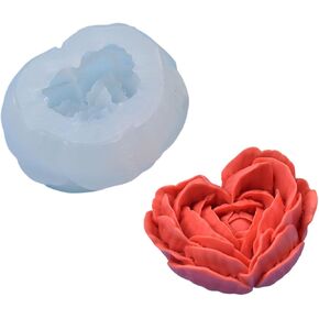 MDGFGE LOVE HEART ROSE MOLPER HEART PETAL ROED FLOWER CONDLE MOLP
