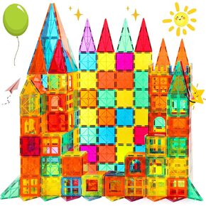 Mangetic Tiles, 100PCS Magnet Building Toys, Magnetic Building Set for Kids, Stacking Blocks, Perfect STEM Toys Gift for Boys and Girls