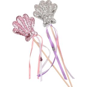 Mollensiuer 2 قطع شل شكلت الأميرة Fairy Wands Party لصالح Wands Sequin Wands Party Form