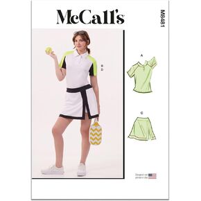 McCall's M8481K5 Misses 'Skorts و Knit Top Pattern Packet ، رمز التصميم M8481 ، الأحجام 8-10-12-14-16