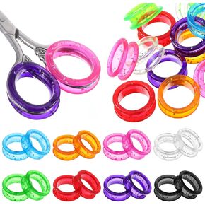 16 PCS مقص السيليكون حلقات أصابع ، إدراج إدراج حلقة حماية الإصبع لإكسسوارات مقصات للحيوانات الأليفة ، قبضة حلاقة لقطع شعر الكلاب