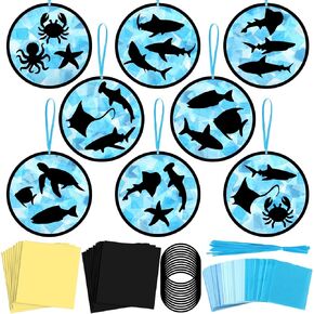 30 PCS Sea Turtle Suncatchers Paper Craft Set Ocean Tortoise DIY تأثير زجاجي على الأنسجة مجموعات ورق الأنسجة غائبة للأنشطة الصيفية للأنشطة الفنية (السلحفاة)