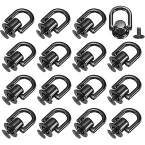 uxcell metal ball studs prolsts d ring ، 16 pcs ball post buttons studs prots with screat for pass chain connector diy art crafts (dark gold)