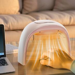 Heated Mouse Pad Hand Warmer,Adjustable Temperature Small Space Heater for Office,Foldable Electric Warming Heater for Office Desk,Portable Electric Space Heaters for Indoor Use,110V 100W (White)