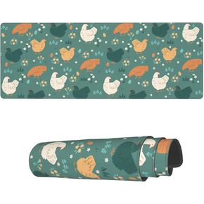 Famame Laptop Mouse Pad Vintage Spring Cute Dickens Egges Desk Desk مع حواف مخيط 31.5x 11.8 بوصة