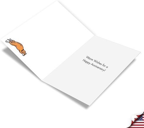 NobleWorks, Funny Anniversary Greeting Card with 5 x 7 Inch Envelope (1 Card) Couple, Husband, Wife, Parents Anniversary Congratulations Warm Dog C10880ANG in Saudi Arabia