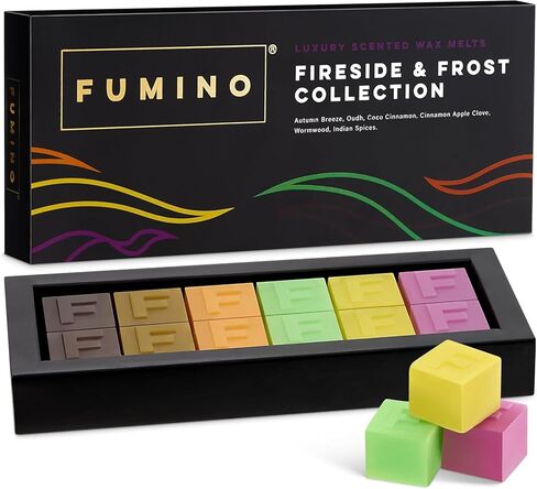 Fumino Fresh Luxury Handmory Strong Strapted Wax Jlets Multipack Essentials حزمة 12 مكعبات 6 عطور مع شمع العسل وزيت جوز الهند in Kuwait