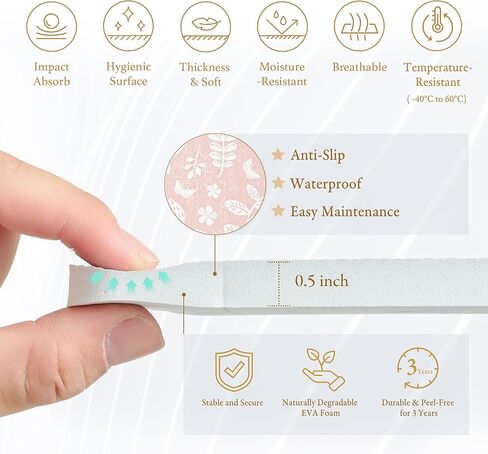 Premium Exercise & Baby Foam Play Mats - Stylish & Large Non-Toxic Puzzle Floor Mat - 6 Tiles - Spacious 6ft x 4ft - Peel-Resistant Reinforced Ver. - Soft, Thick, Waterproof - Tranquil Gray in Kuwait