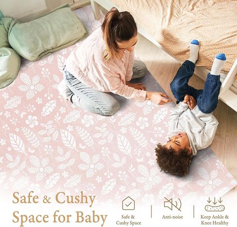 Premium Exercise & Baby Foam Play Mats - Stylish & Large Non-Toxic Puzzle Floor Mat - 6 Tiles - Spacious 6ft x 4ft - Peel-Resistant Reinforced Ver. - Soft, Thick, Waterproof - Tranquil Gray in Kuwait