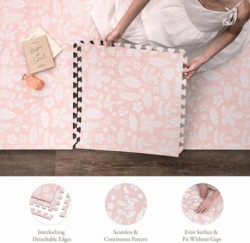 Premium Exercise & Baby Foam Play Mats - Stylish & Large Non-Toxic Puzzle Floor Mat - 6 Tiles - Spacious 6ft x 4ft - Peel-Resistant Reinforced Ver. - Soft, Thick, Waterproof - Tranquil Gray in Kuwait