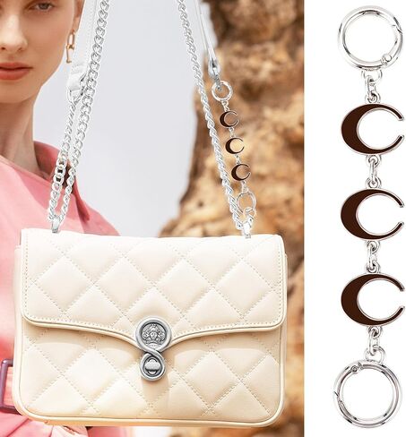 2Pcs Purse Extender Chain Silver Bag Extender Chain Purse Strap Extender Purse Accessories for Women Bag Charms in Kuwait