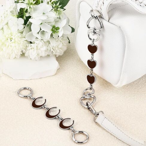 2Pcs Purse Extender Chain Silver Bag Extender Chain Purse Strap Extender Purse Accessories for Women Bag Charms in Kuwait