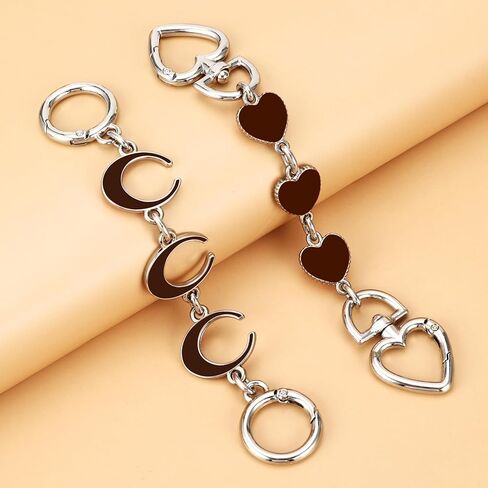 2Pcs Purse Extender Chain Silver Bag Extender Chain Purse Strap Extender Purse Accessories for Women Bag Charms in Kuwait