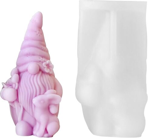 Easter Candle Mold for Candle Making, 3D Rabbit Silicone Mold for Resin Casting DIY Plaster Polymer Clay Home Decoration in Kuwait