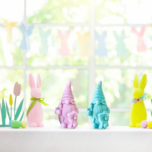 Easter Candle Mold for Candle Making, 3D Rabbit Silicone Mold for Resin Casting DIY Plaster Polymer Clay Home Decoration in Kuwait