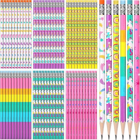 TecUnite 120 Pcs HB Pencils Unsharpened Pencils with Wooden Hexagonal Pen for Adults Gifts Graphite Pen for Exams Office Sketching(Bunny) in Saudi Arabia