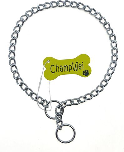 Heavy Chain Dog Metal Collars, Adjustable Weather Proof Alloy Steel Necklace for Small Medium Large Dogs (Matte Black, L) in Saudi Arabia