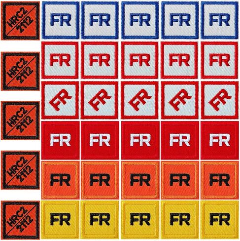 10 Pieces FR Clothing Patches, Iron on FR Replacement Garment Patch for FR Shirts, Fire Retardant Crew Work Shirt, FR Pants, FR Jacket - Orange in Saudi Arabia