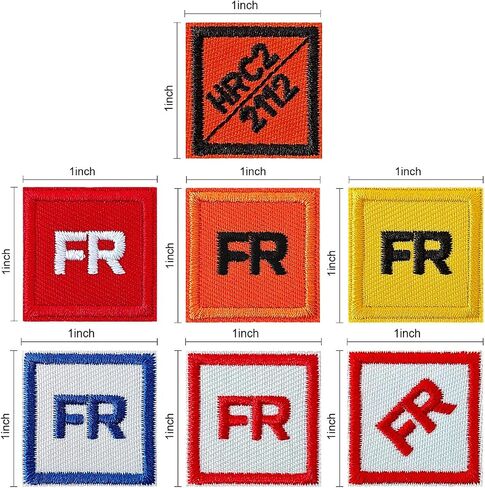 10 Pieces FR Clothing Patches, Iron on FR Replacement Garment Patch for FR Shirts, Fire Retardant Crew Work Shirt, FR Pants, FR Jacket - Orange in Saudi Arabia